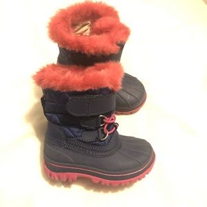 Cat & jack navy and pink baby boots
